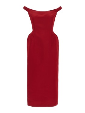 Magda Butrym Wool Dress With 3D Floral Application | THE LIST