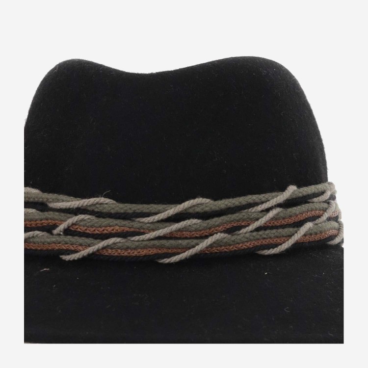 Alexia Alvarez De Toledo Wide Brim Wool Hat With Feather