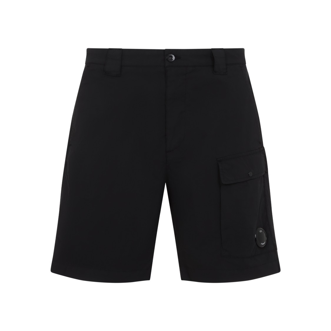 C.p. Company Bermuda Shorts With Stretch Cotton Blend In Black