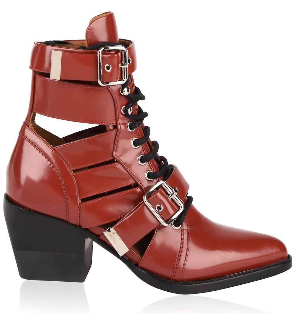 Chloé Rylee Medium Cut-out Boots In Brown