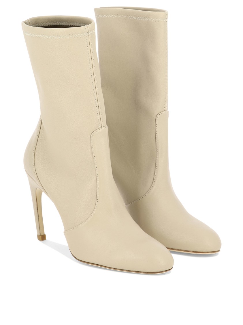 Stuart Weitzman "luxecurve 100" Ankle Boots In Neutral
