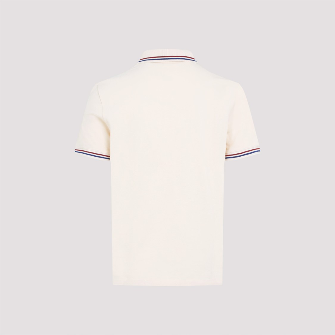 Shop Valentino Beige Cotton Piqué Polo Shirt With Striped Detailing In Neutrals