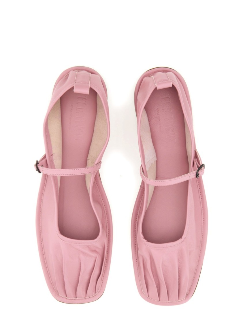Hereu Woman Ballet Flats Pink Size 11 Leather In Pink