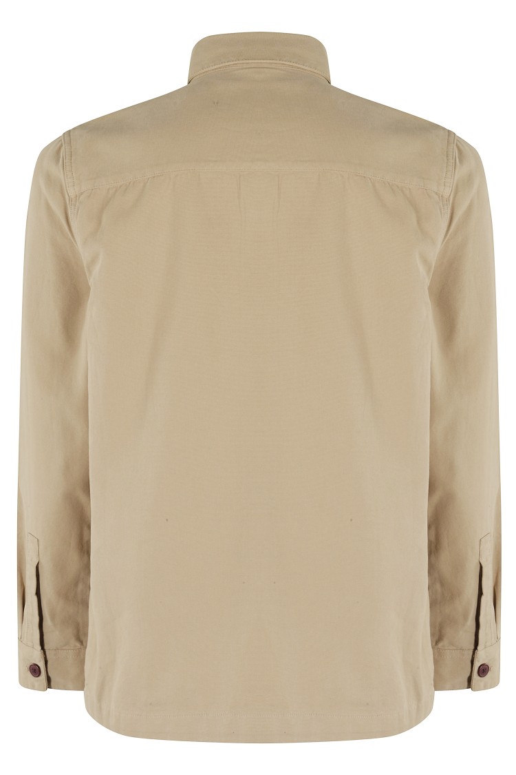 Shop Barbour Washed Overshirt In Neutrals