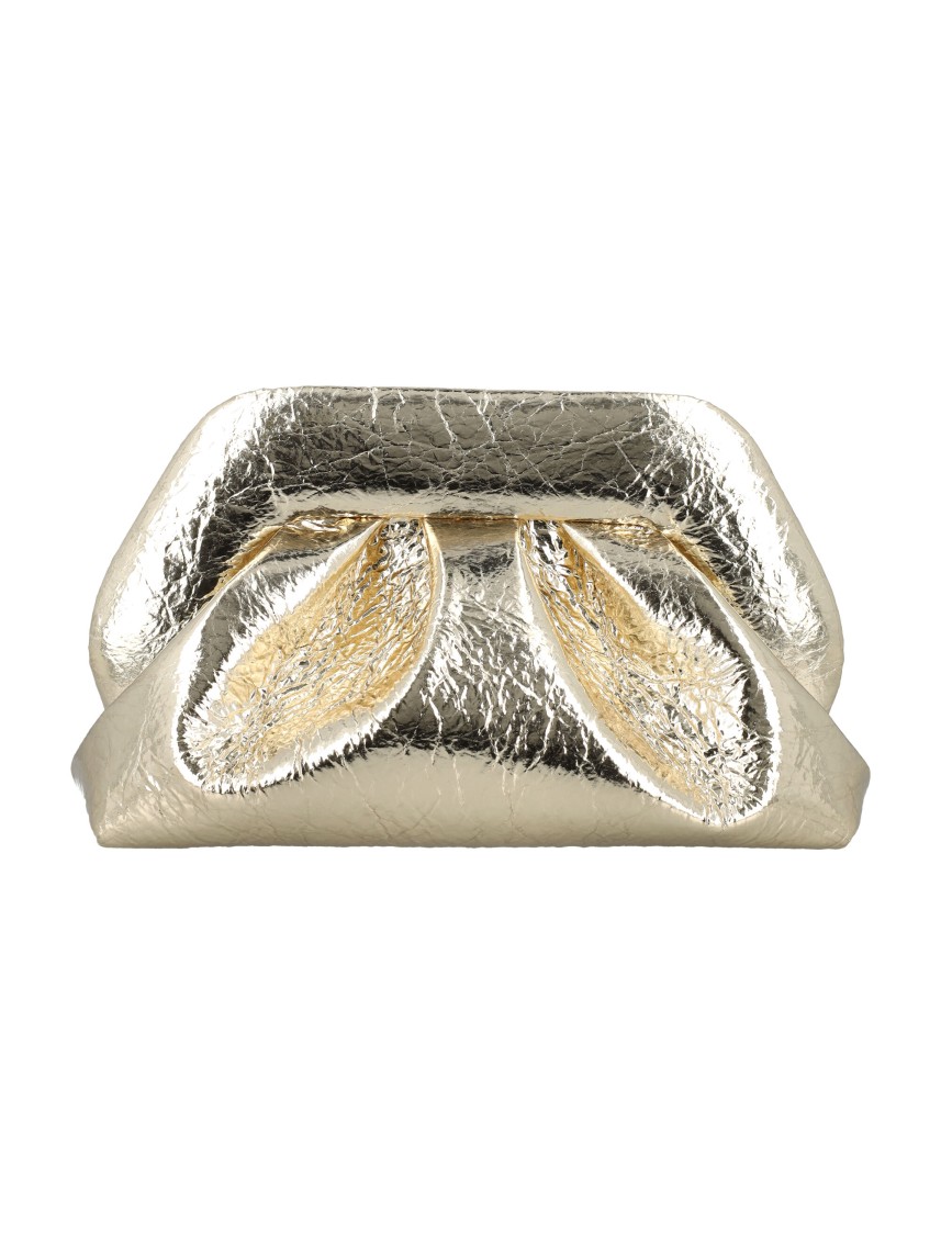 Themoirè Tia Clutch Pineapple Leather In Gold