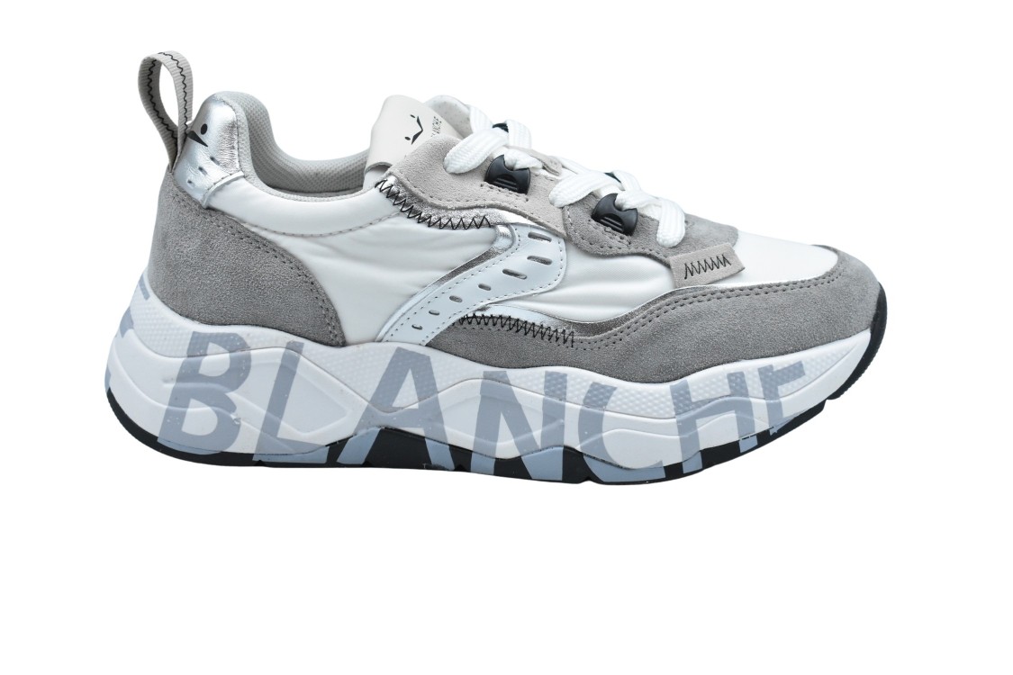 VOILE BLANCHE VOILE BLANCHE LACED SNEAKERS WITH TEXTURED UPPER