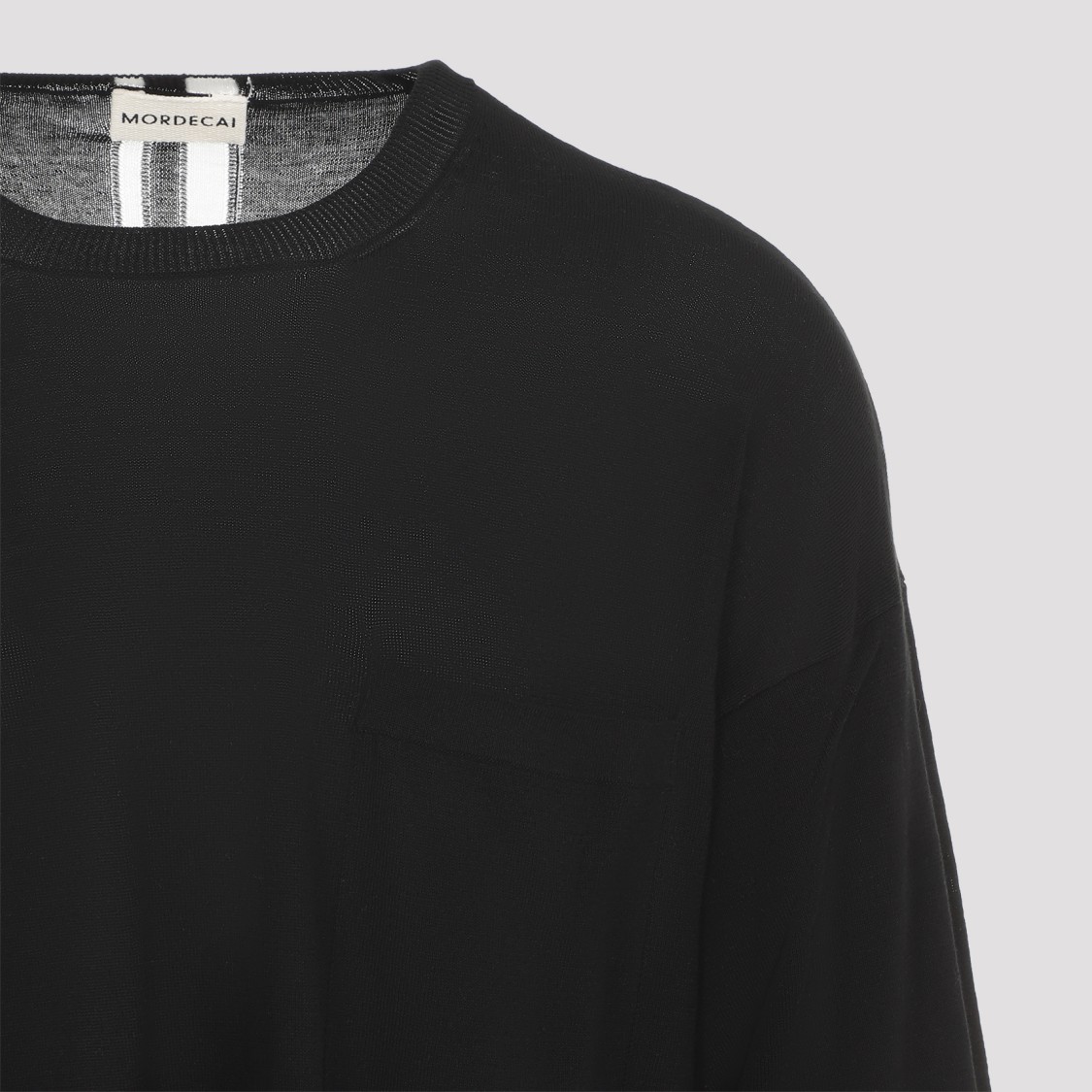 Mordecai Double Layer Sweater Fresco In Black