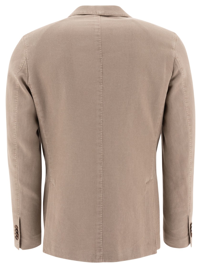 Incotex Tailored Jackets With Button Cuffs And Pockets In Brown