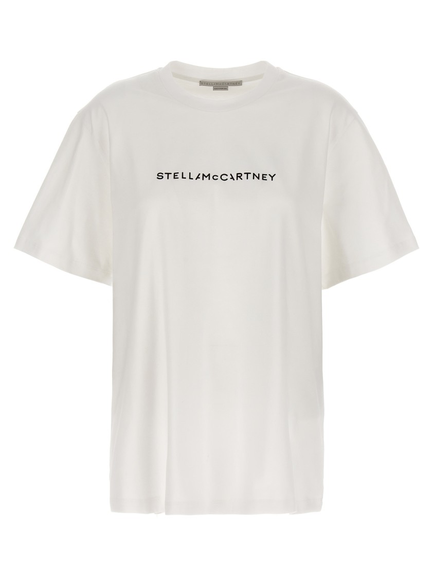 Stella Mccartney Womens Ivory Iconic Logo-print Cotton-jersey T-shirt