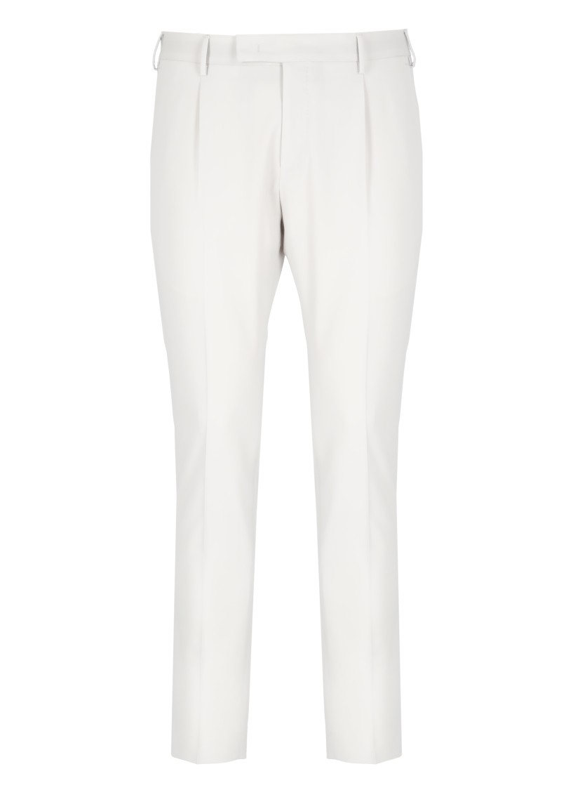 Pt Torino Pleat-detail Trousers In Neutrals