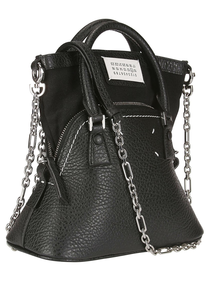 Maison Margiela 5ac Classique Micro Leather Handbag In Black