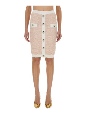 ミニスカート Balmain Mini Skirt In White Viscose Blend Balmain Mini Skirt In White Viscose Blend | THE LIST
