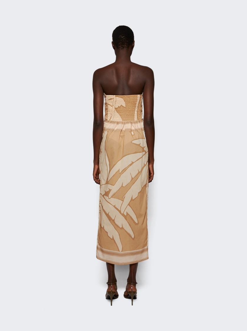 JOHANNA ORTIZ JOHANNA ORTIZ PALMS PONTOON AFTERNOON ANKLE DRESS SALTY PALMS SAND