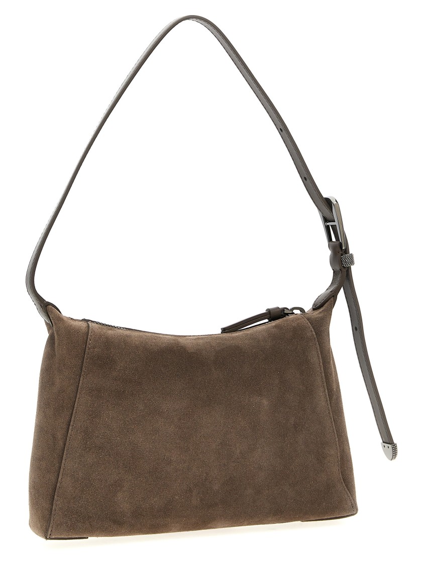 Brunello Cucinelli Suede Bc Duo Bag With Shiny Details