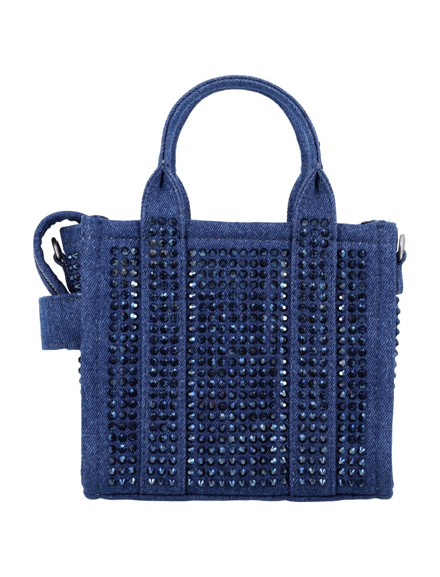 Shop Marc Jacobs The Crystal Denim Crossbody Tote Bag