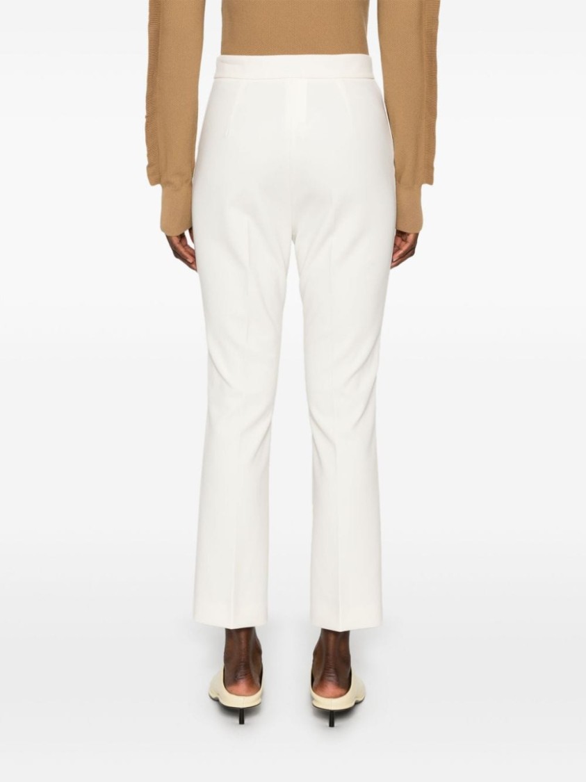 Max Mara Pleated Casual Pants In White