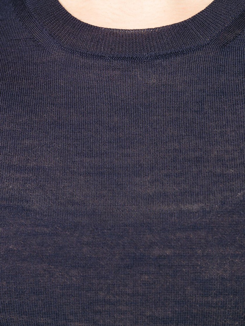 Roberto Collina Ultra-fine Merino Wool Sweatshirt In Blue