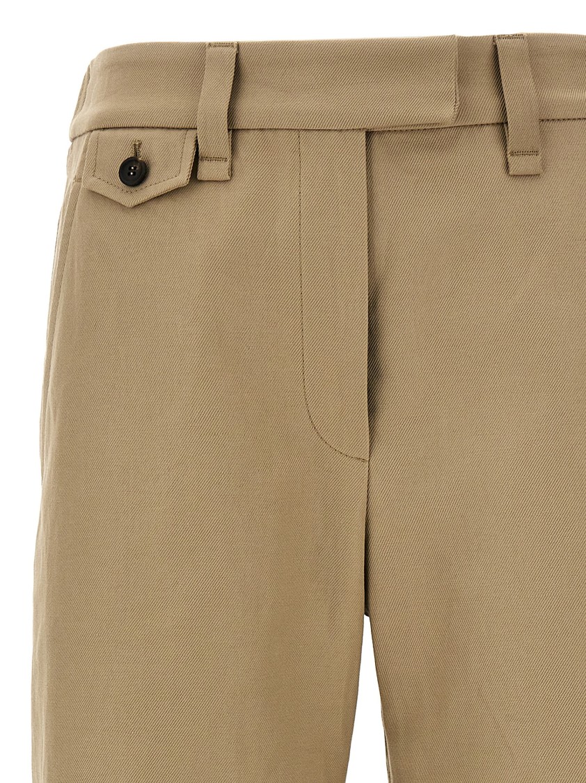 Brunello Cucinelli Wide-leg Cotton And Linen Blend Trousers In Neutral