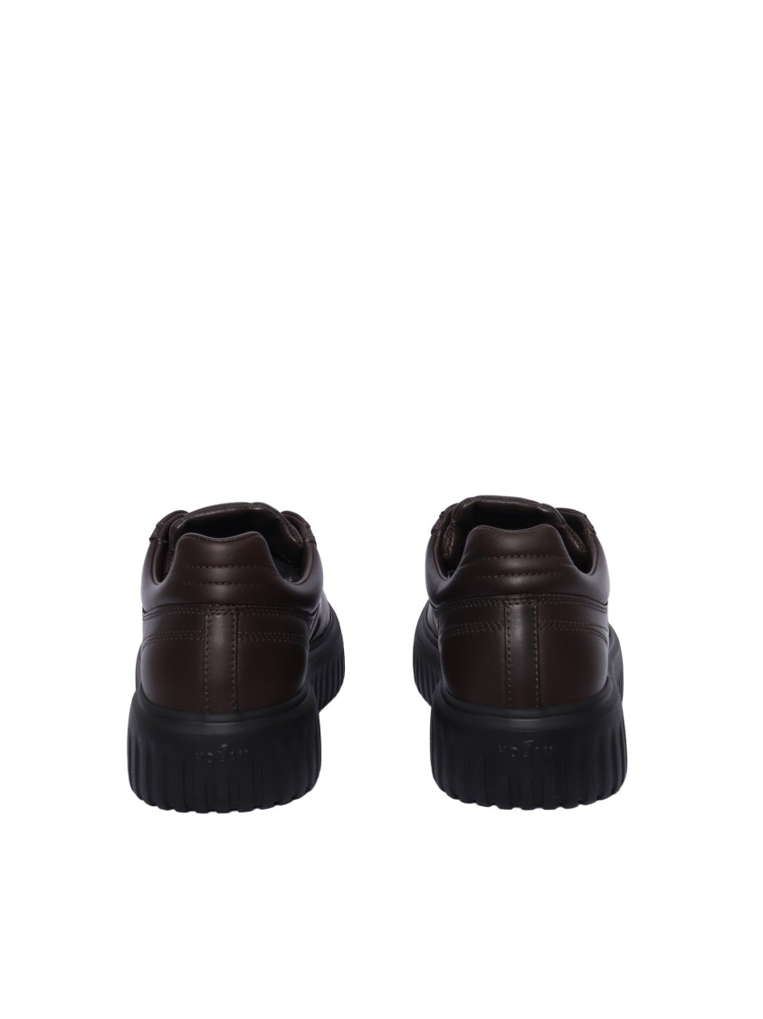 Hogan H-Stripes Allacciato H Sneakers in Black | THE LIST Hogan H-Stripes Allacciato H Sneakers in Black | THE LIST