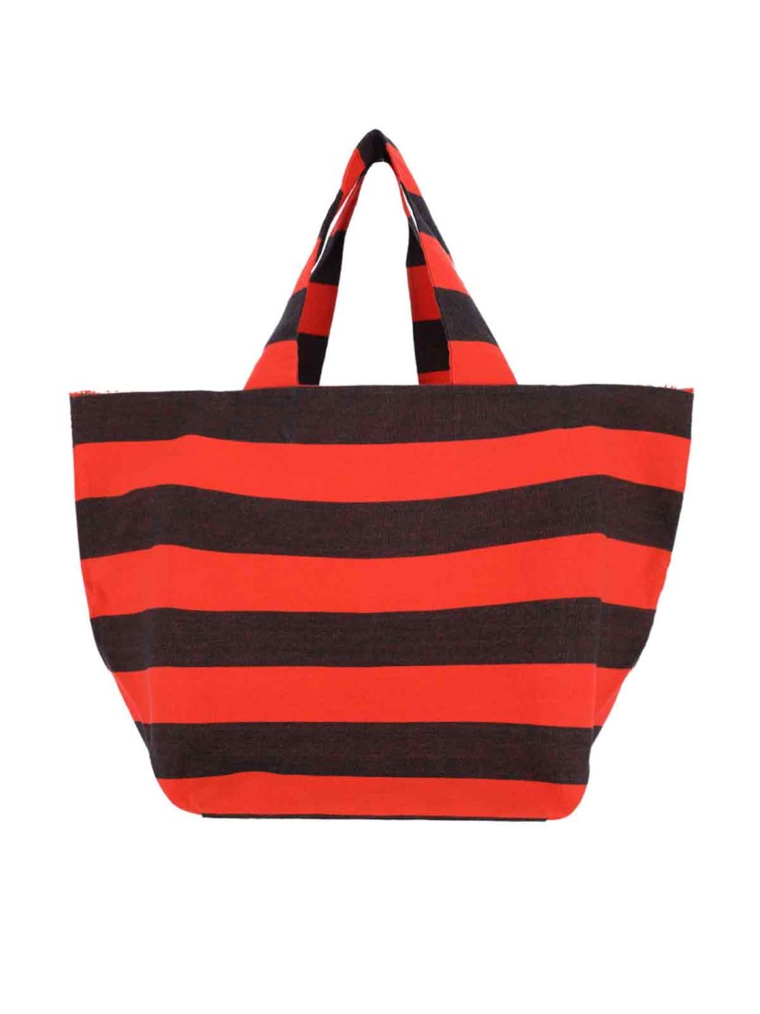 DANIELA GREGIS DANIELA GREGIS STRIPED LINEN TOTE BAG – ORANGE