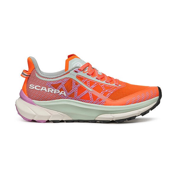 Scarpa Mesh-panelled Trail Trainers In Burgundy