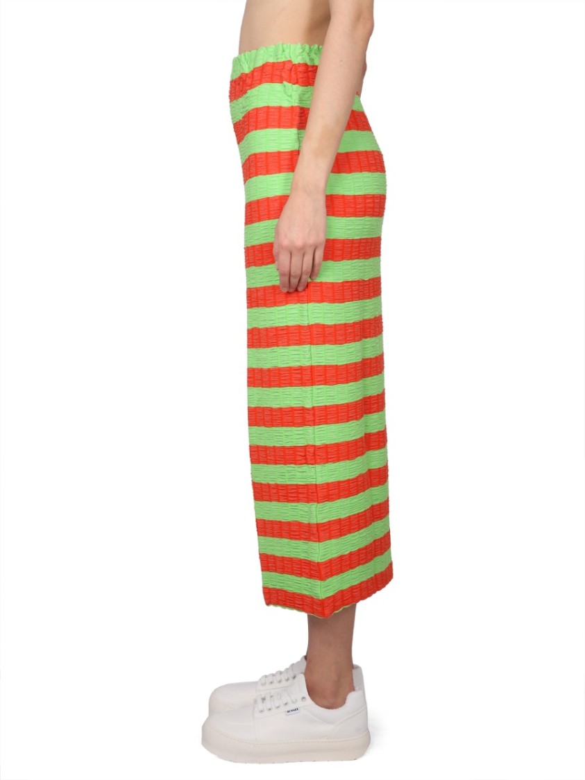 Sunnei Curled Striped Midi Skirt
