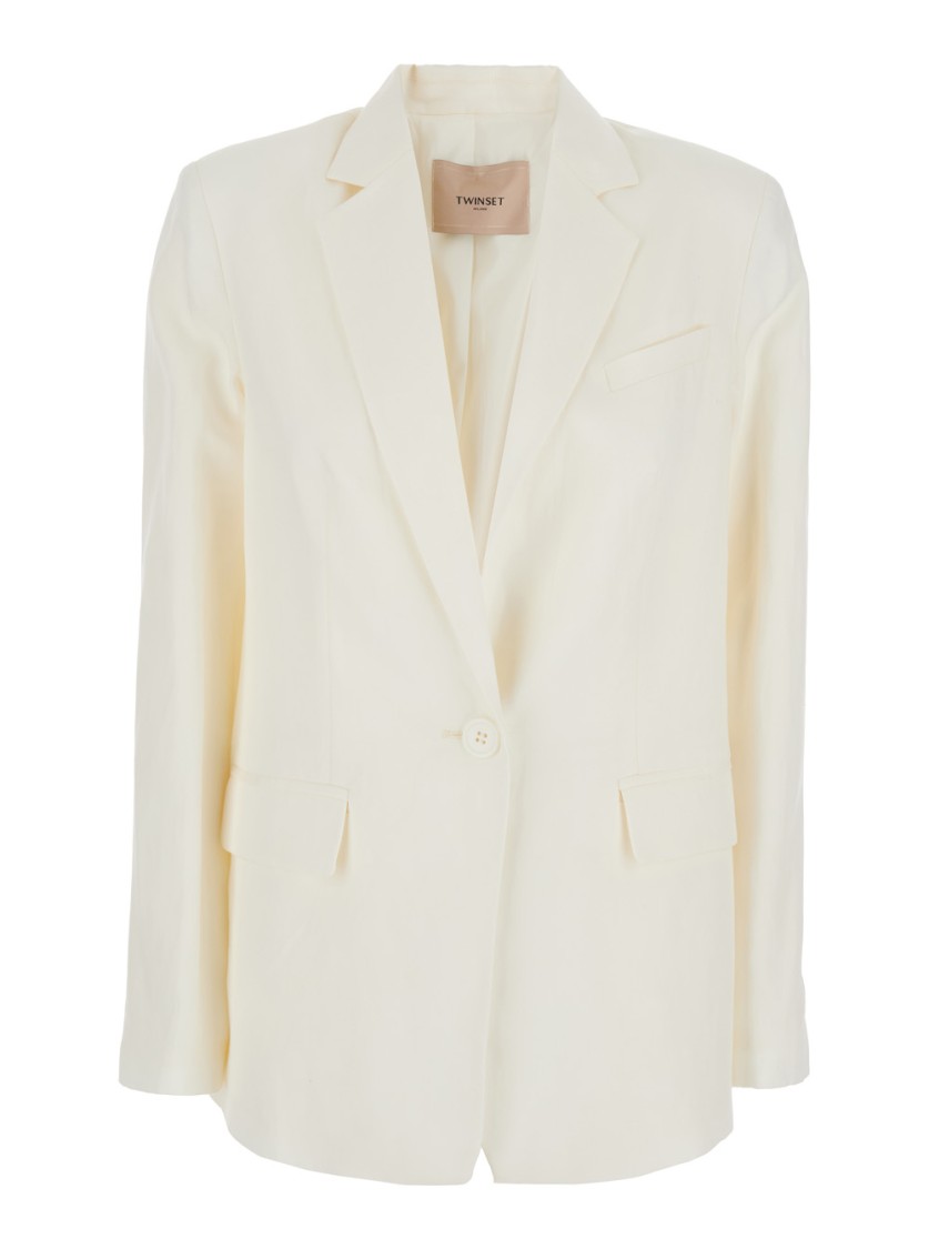 TWINSET TWIN-SET TAILORED BLAZER WITH NOTCHED LAPELS