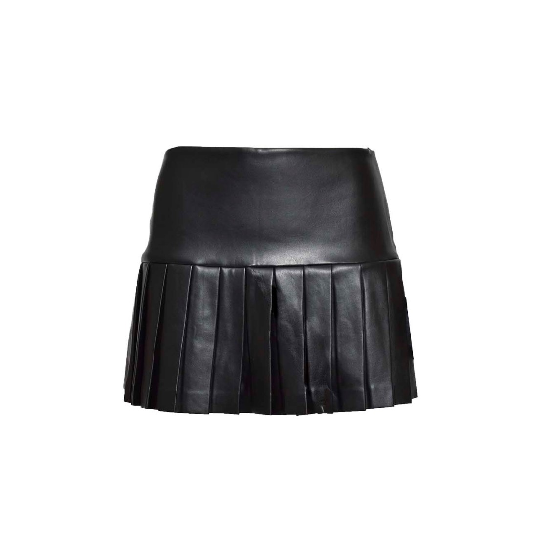Norma Kamali Flared Mini Skirt With Pleated Hem