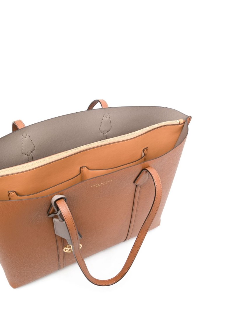 Tory Burch Perry Triple-compartment Tote In Brown