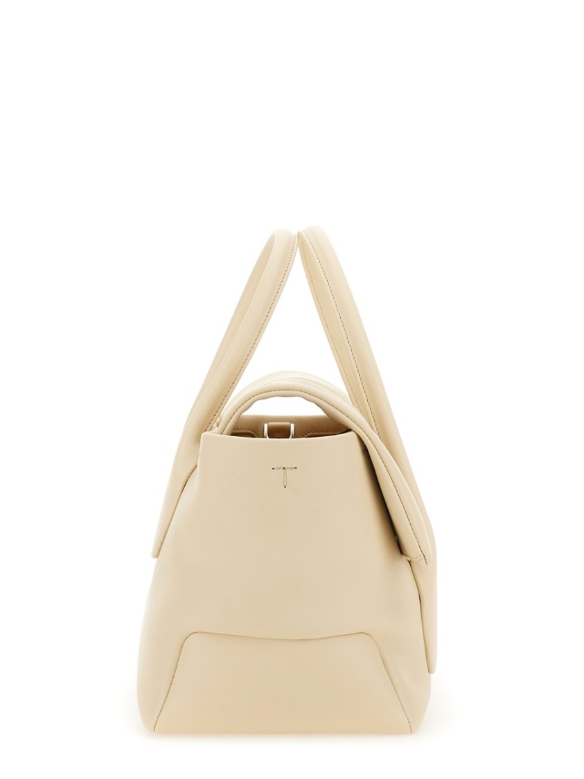 Tod's Women Sand Leather Small Bag Reverse Handbag In Brown