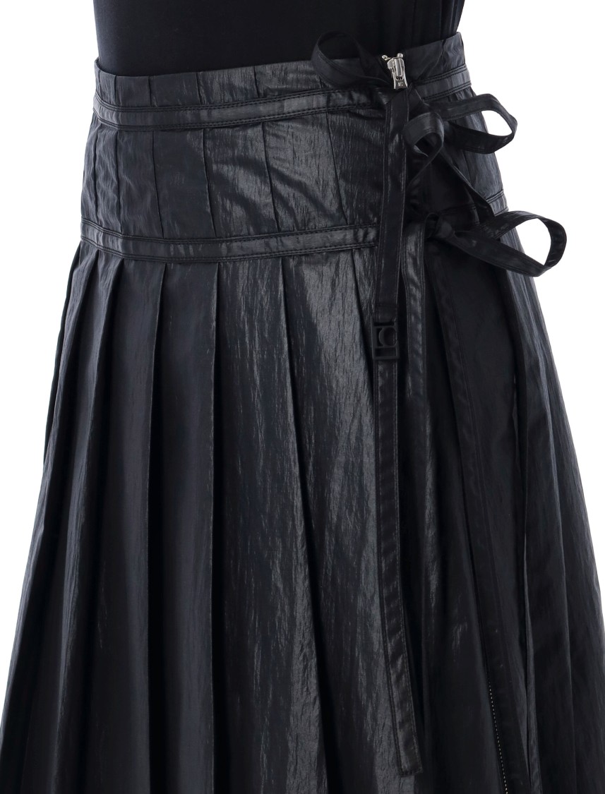 Shop Low Classic Pleated Zipper Skirt With Adjustable Straps