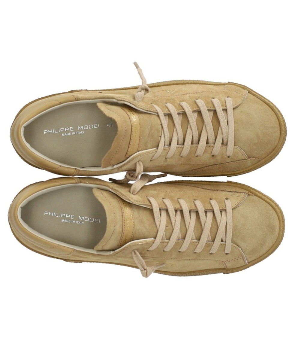 Philippe Model Prsx Daim 70 Beige Sneaker In Brown