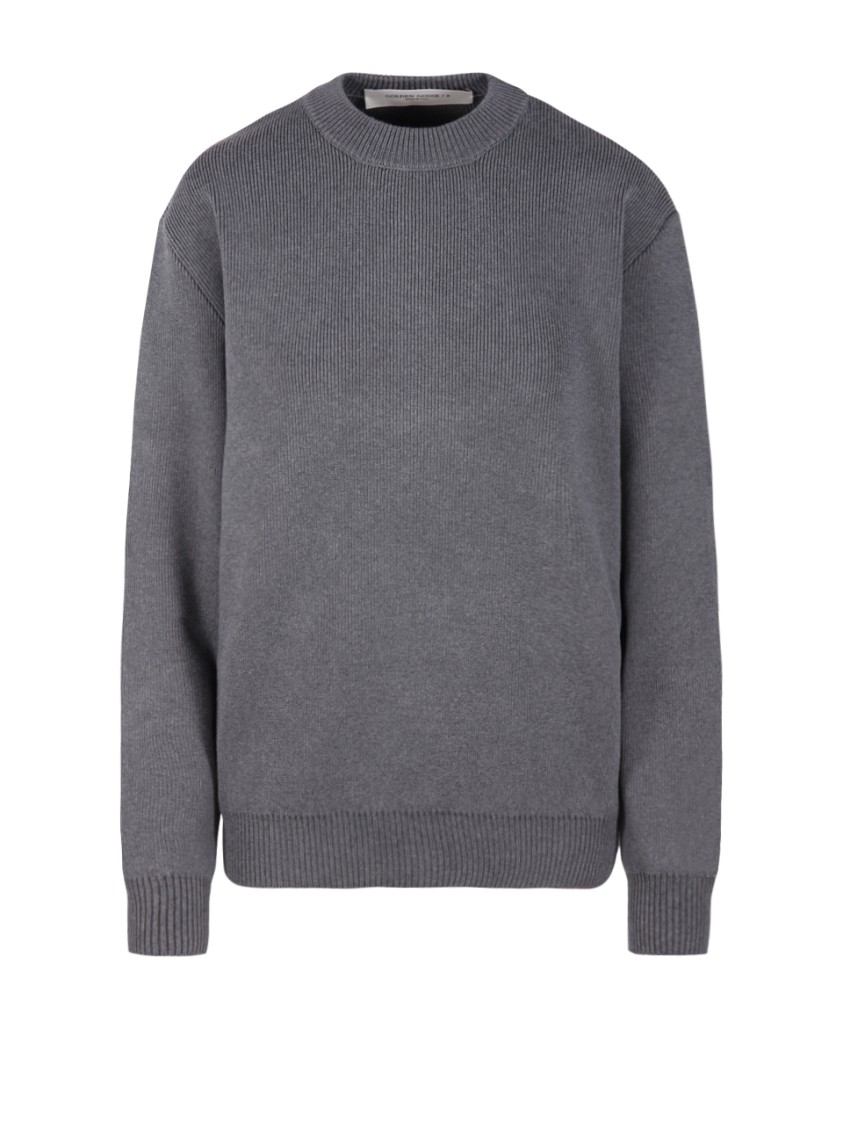 Shop Golden Goose Sweater Crew Neck With Logo