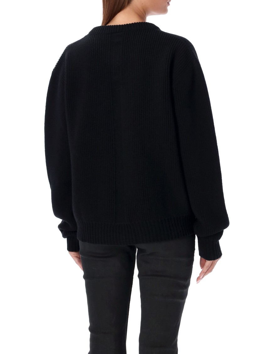 Rick Owens Eclipse V-neck Knit In Black