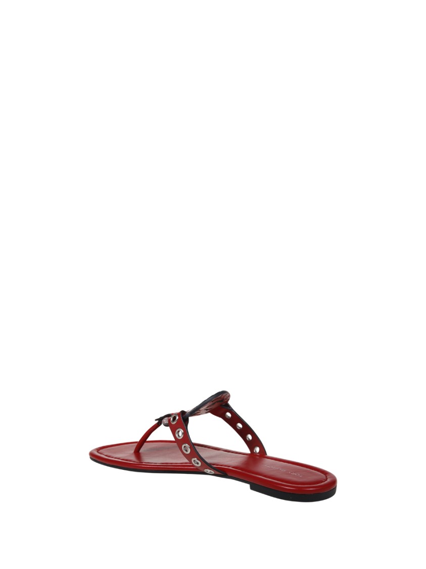 Tory Burch Miller Eyelet Sandal In Red