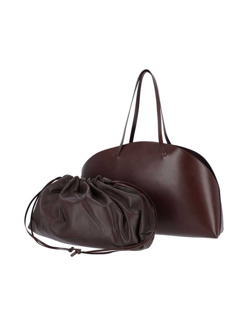 Jil Sander Logo Printed Drawstring Shoulder Bag
