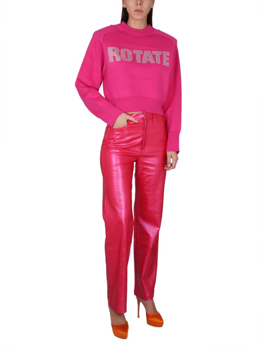 ROTATE BIRGER CHRISTENSEN ROTATE VIBRANT CROPPED SWEATSHIRT