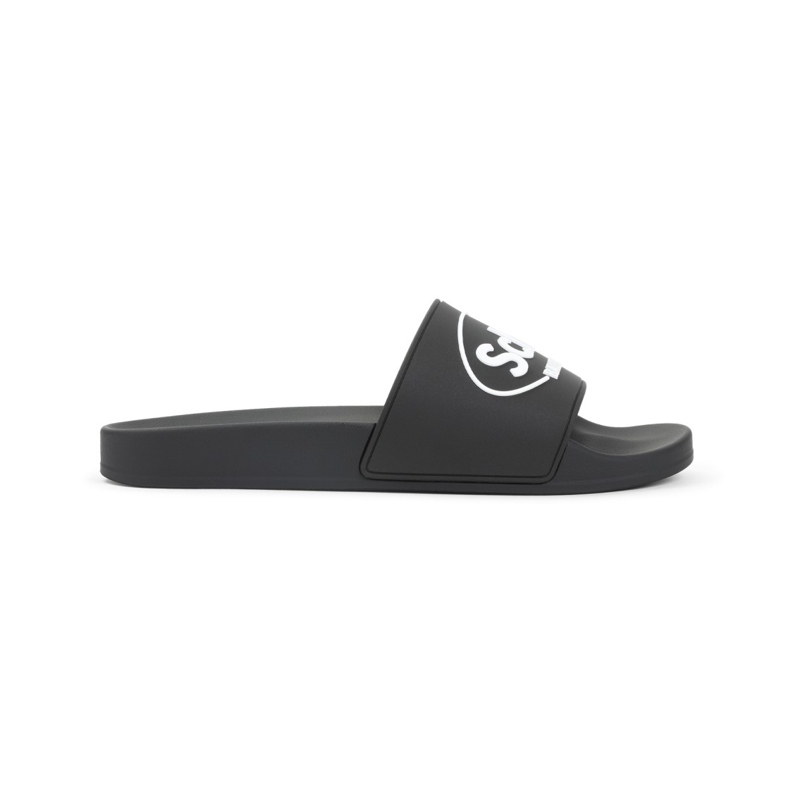 Balenciaga Black Ankle Boots With Bold Logo