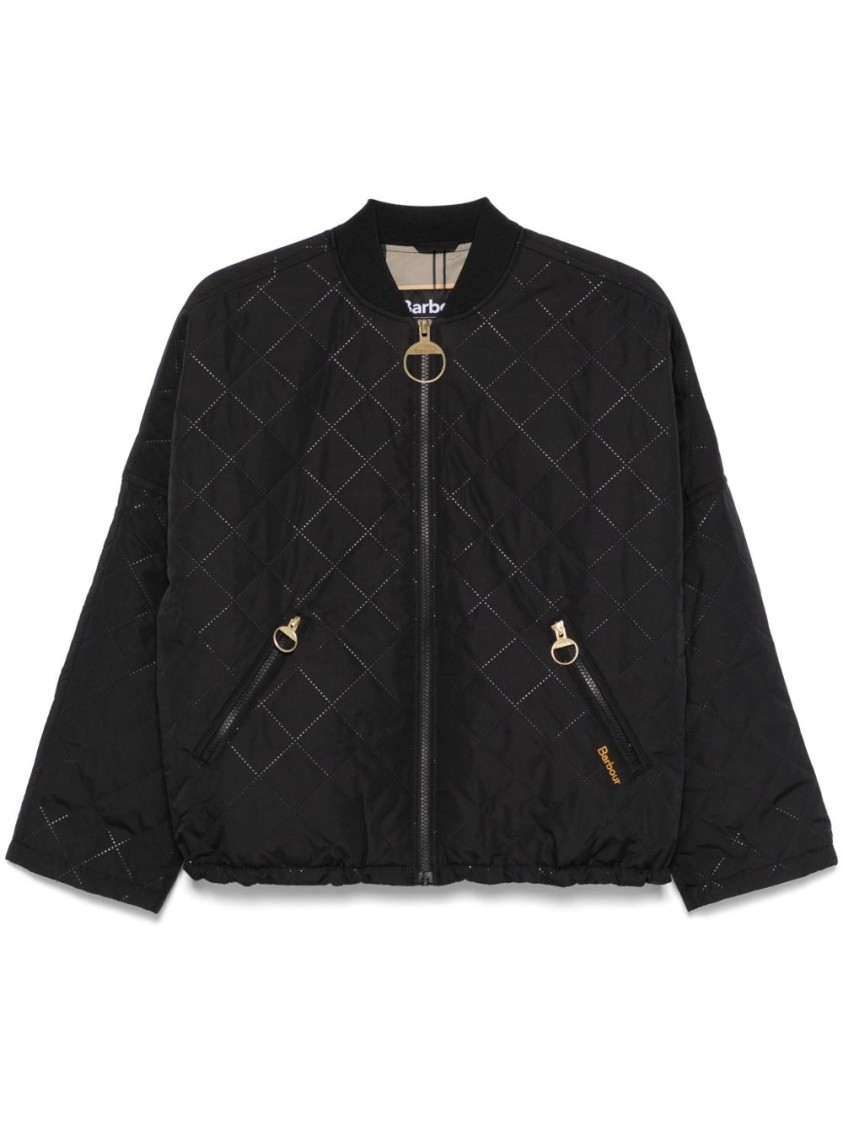 Barbour Black Polyester Emlyn Jacket In Black