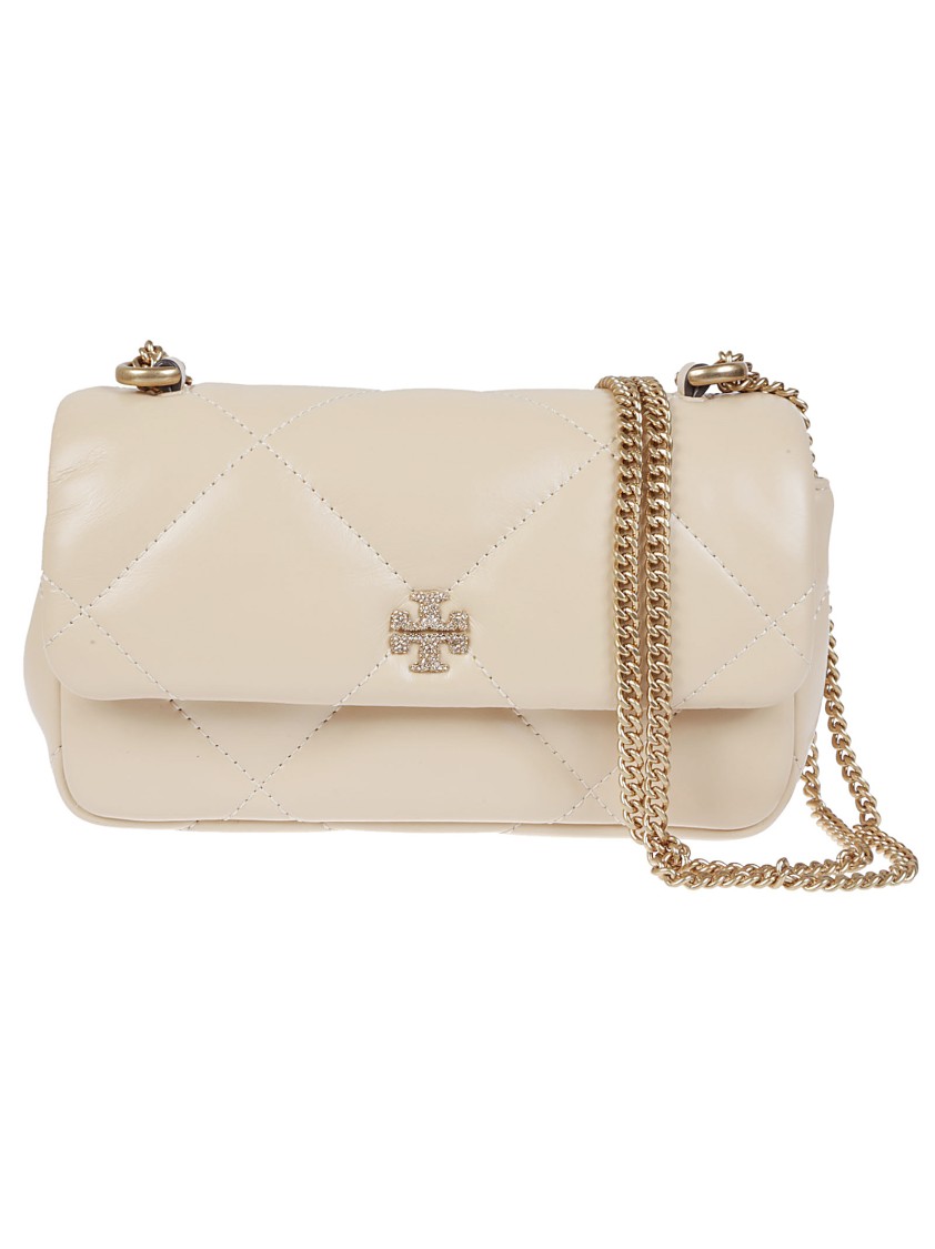 Tory Burch Quilted Leather Kira Shoulder Bag In Neutral