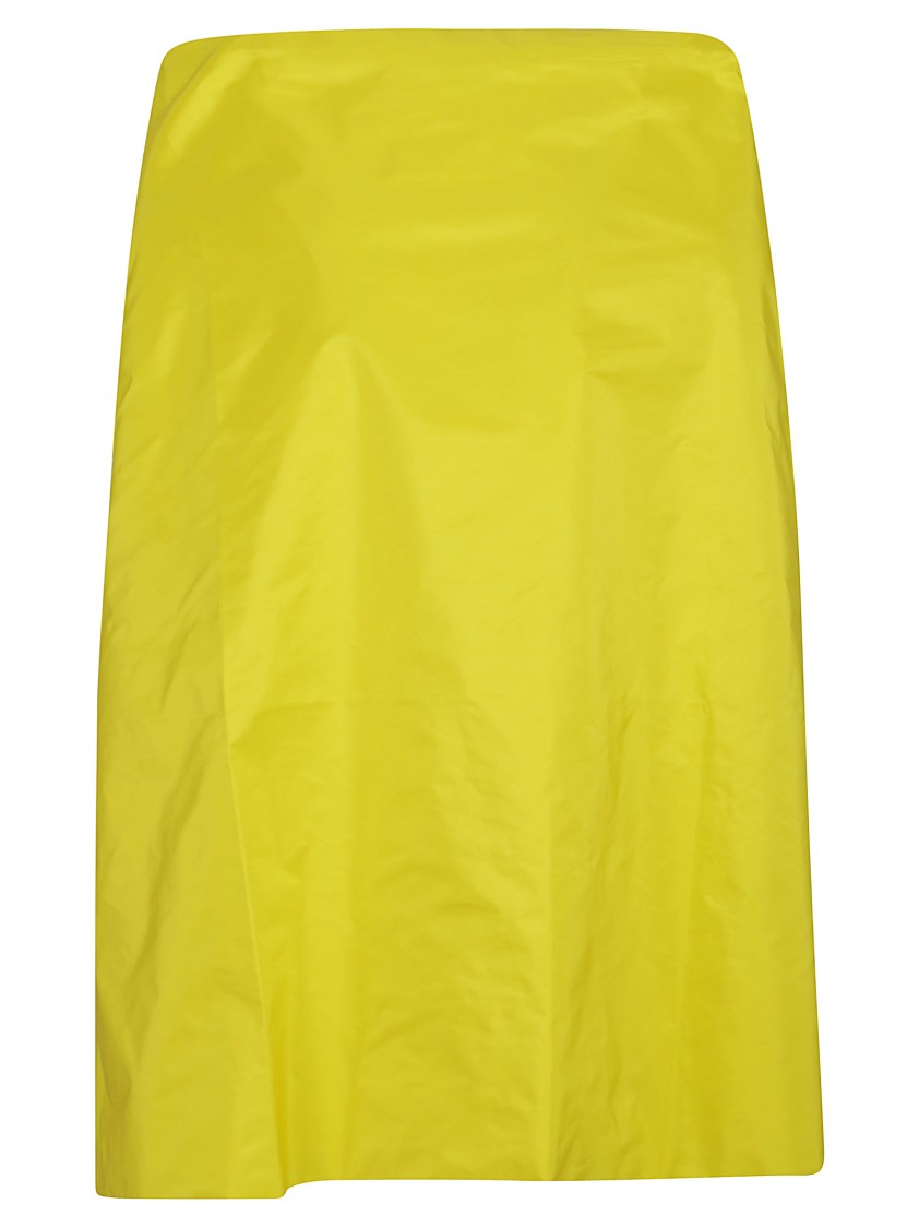 P.a.r.o.s.h Parosh Wrap Skirt With Sculptural Design And Knot Detail In Yellow