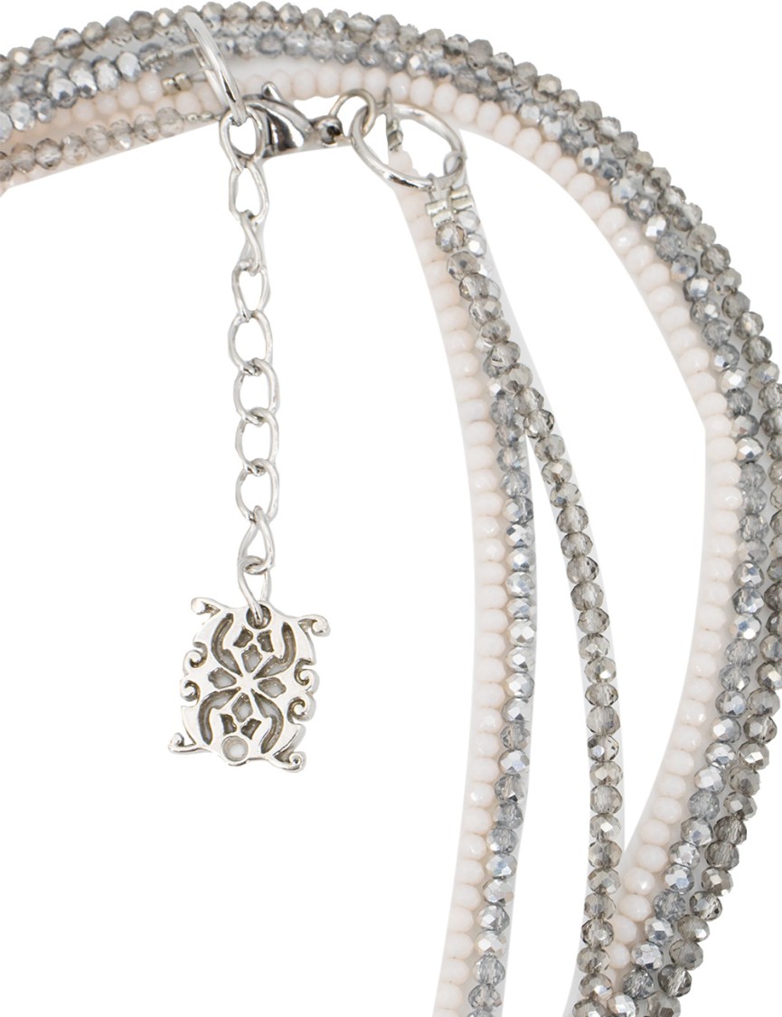 Panicale Layered Diamond Necklace With Silver In Silver