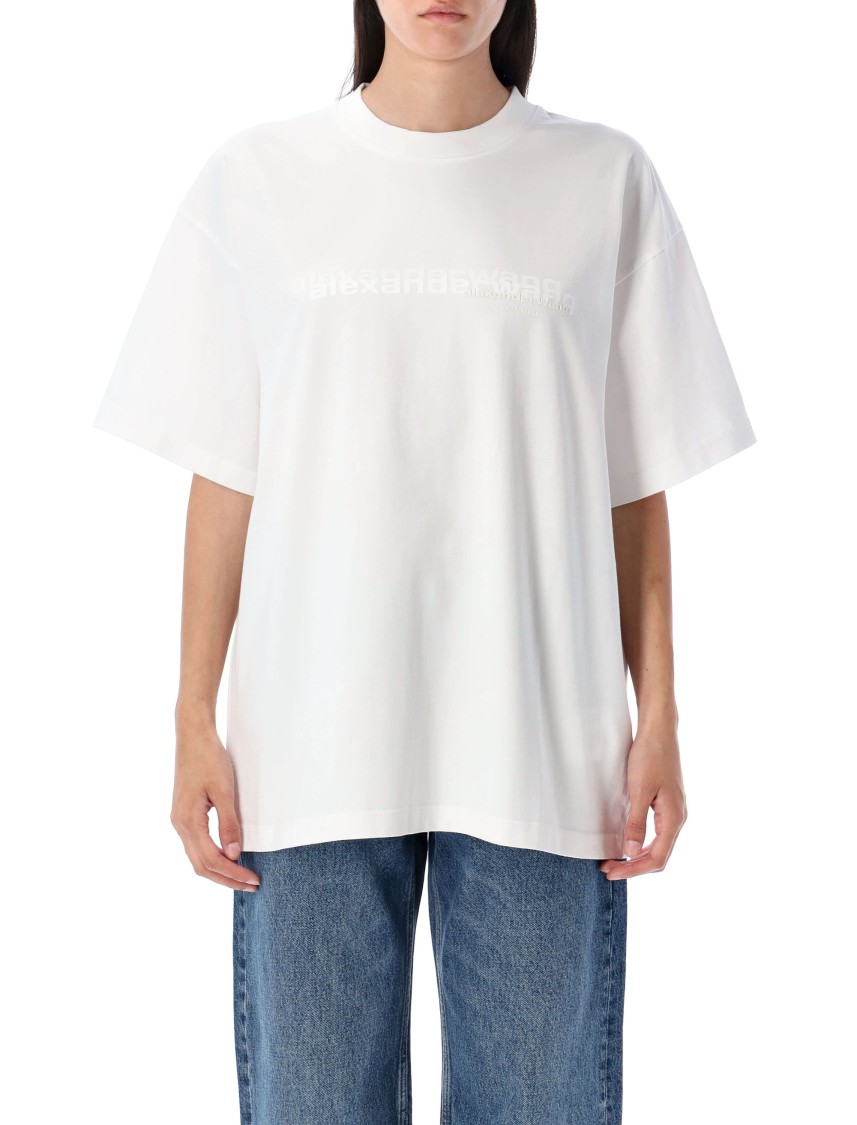 Alexander Wang Oversized Logo T-shirt In White