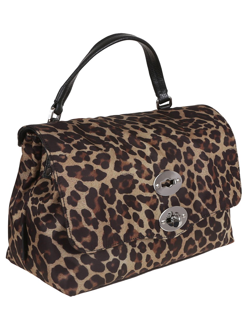 Zanellato Small Postina Rimboccata Tokyo Animalier Bag In Black