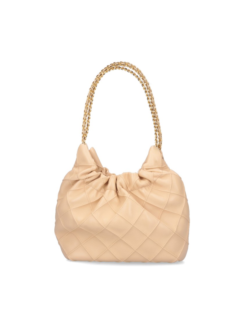 ショルダーバッグ・ポシェット Tory Burch Mini Quilted Nappa Leather Tote With Chain Detail Tory Burch Mini Quilted Nappa Leather Tote With Chain Detail