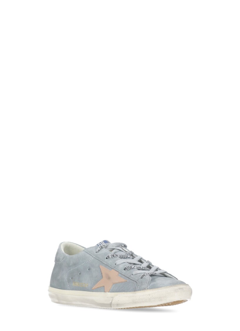 Shop Golden Goose Blue Super Star Sneakers