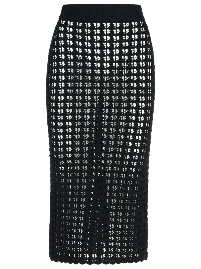 Dolce & Gabbana Black Virgin Wool Skirt In Black