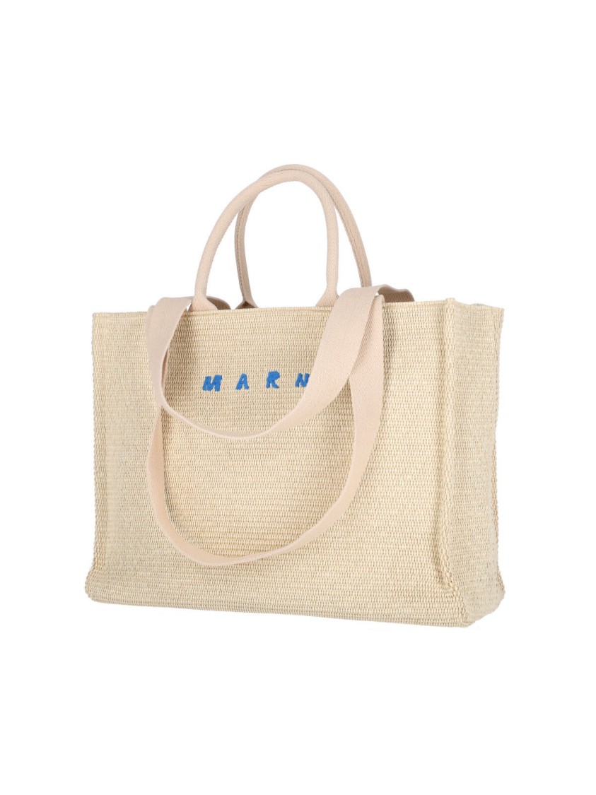 Marni Large "east/west" Tote Bag - Cream