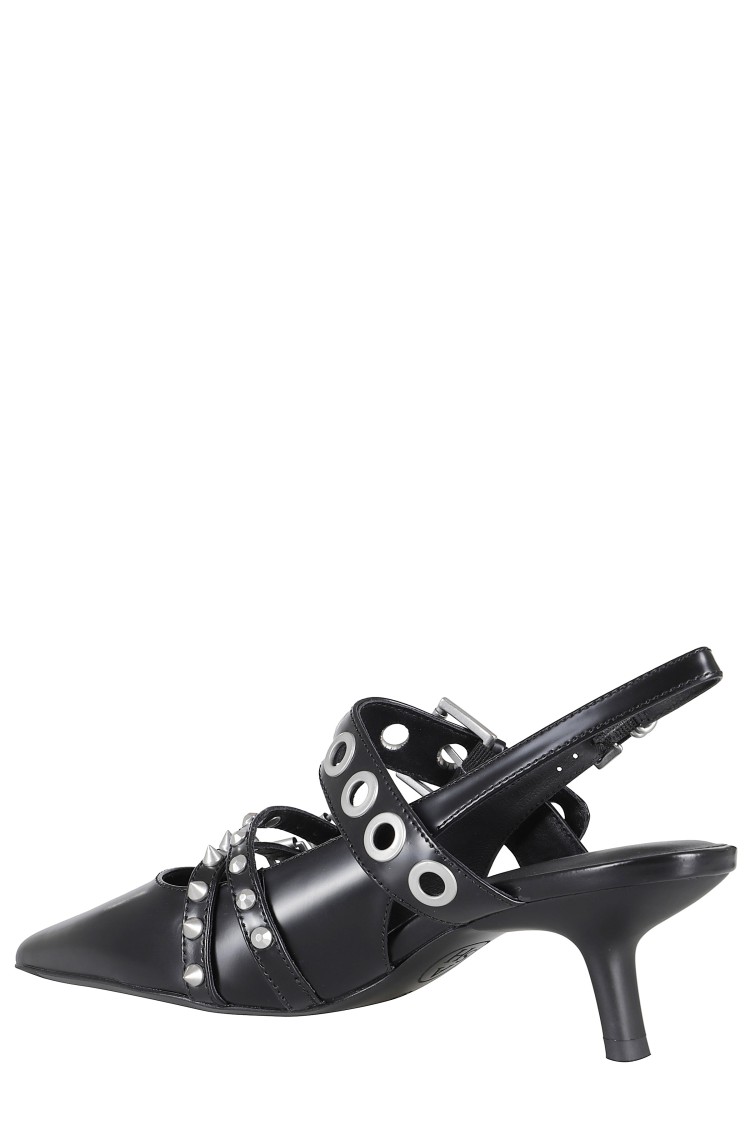 ASH ASH BABEL SLINGBACK DECOLLETE - BLACK