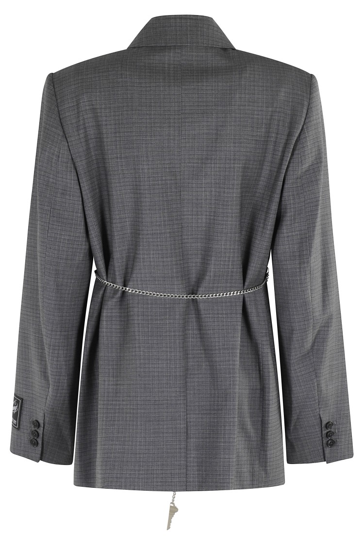 Alexander Wang Tailored Blazer With Chain Clothing In Gray